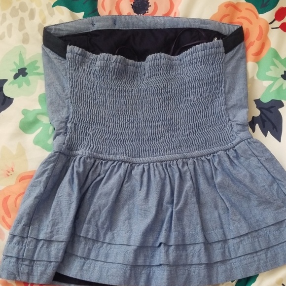 U.S. Polo Assn. Strapless Chambray Top - Picture 2 of 3